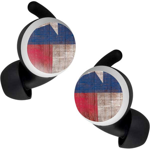 Texas Flag Dark Wood Google Pixel Buds Skin